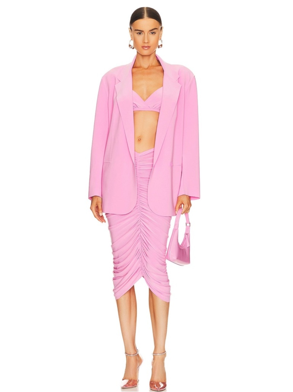 Norma Kamali Bubblegum Pink Relaxed Blazer